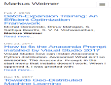 Tablet Screenshot of markusweimer.com